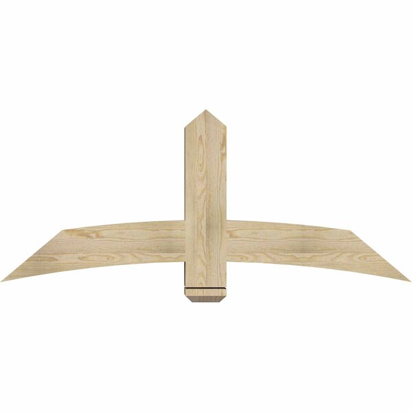 Ekena Millwork Bellingham Rough Sawn Timber Gable Bracket, Douglas Fir, 60"W x 25"H x 6"D x 6"F, 10/12 Pitch GBW060X25X0606BEL00RDF - main